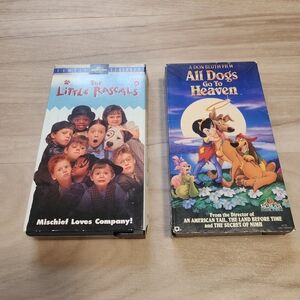 The Little Rascals And All Dogs Go To Heaven VHS Tapes